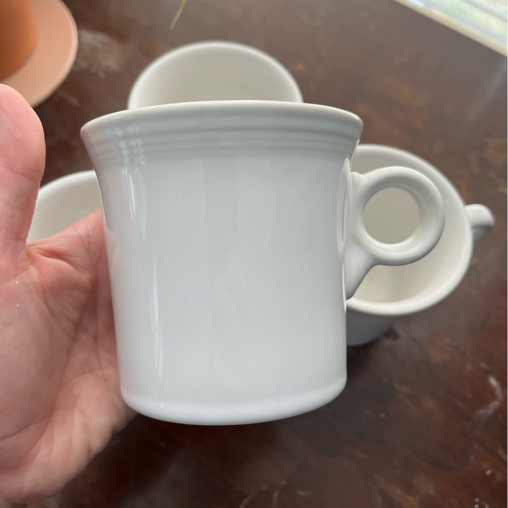 White Fiesta Java Mugs - Set of 4